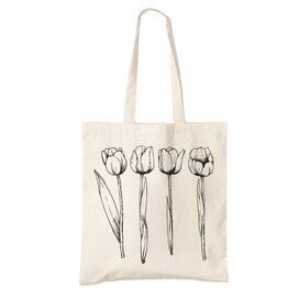 Bavlněná taška Tulipány skica