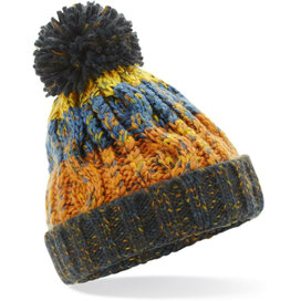  Dětská čepice, oranžovo-modrá