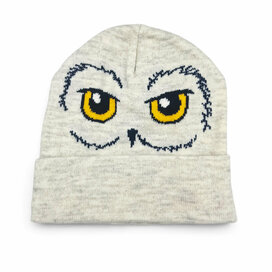 Zimní čepice Harry Potter – Hedvika, sova světle šedá, velikost 54