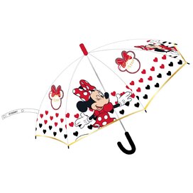 Dětský deštník Minnie Mouse – průhledný, automatické otevírání, 43,5 cm (Disney)