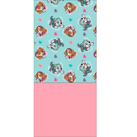 Dětský zimní nákrčník Paw Patrol – růžový (Skye & Sweetie)