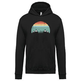 Pánská mikina s kapucí Retro stromy a hory