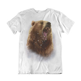 Pánské tričko Zuřivý medvěd bílé