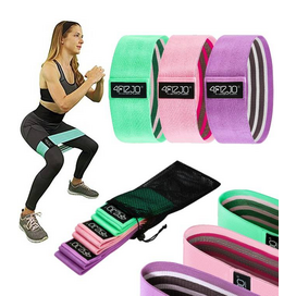 HIP BAND  sada 3 textilních posilovacích pásů 