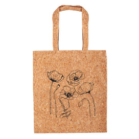 Korková taška Červený mák skica