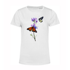 Dámské tričko Dva motýli a květina