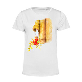 Dámské tričko Podzimní listy v ruce