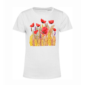 Dámské tričko Pšenično-maková pole