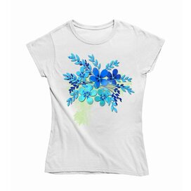 Dámské tričko Kytice modrých květin