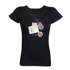 Dámské tričko Rozečtená kniha černé