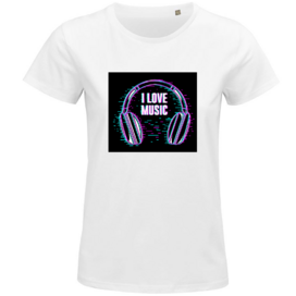 Dámské tričko I love music