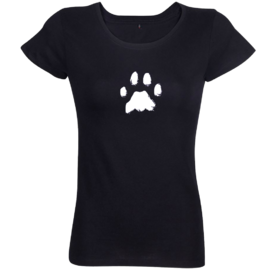 Dámské  tričko Tlapka černé