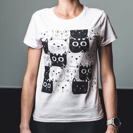 Dámské tričko Vtipné kočky