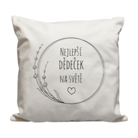 Polštář Nejlepší dědeček na světě kruh