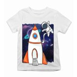 Dětské tričko Kreslená raketa ve vesmíru