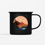 Smaltovaný hrnek Příroda v kruhu, 350ml