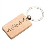 Dřevěná klíčenka Kolo EKG