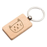 Dřevěná klíčenka Kočka