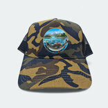 Kšiltovka maskáč - Ryba v kruhu, zelená