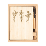 Dřevěný zápisník 3 divoké květiny