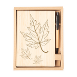Dřevěný zápisník Javorový list