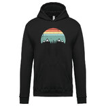 Pánská mikina s kapucí Retro stromy a hory