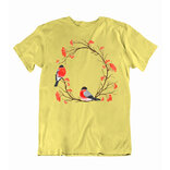 Pánské tričko Ptáci a květiny