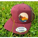 Kšiltovka Příroda v kruhu barevné bordó