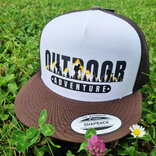 Kšiltovka rovný kšilt Outdoor Adventure, hnědo-bílá