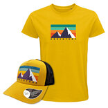 SET Pánské tričko + kšiltovka Adventure, žlutá