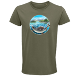 Pánské  tričko Ryba v kruhu černé