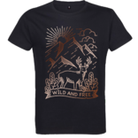 Pánské tričko Wild and free černé
