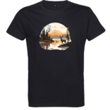 Pánské tričko Jelen u jezera