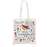 Taška Nejlepší maminka, ptáček a kvítky