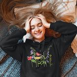  Dámská mikina s kapucí Květinový ráj 