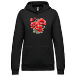 Dámská mikina s kapucí Červené máky