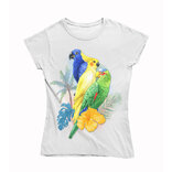 Dámské tričko Barevní papoušci
