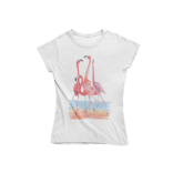 Dámské tričko Plameňák na pláži