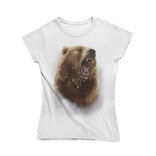 Dámské tričko Zuřivý medvěd bílé