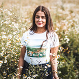 Dámské tričko Krajinomalba Pole kopretin