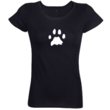 Dámské  tričko Tlapka černé