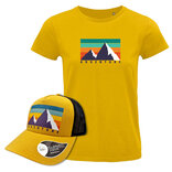  SET Dámské tričko + kšiltovka Adventure, žlutá