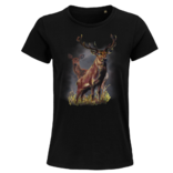 Dámské  tričko Hrdý jelen černé