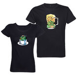 Trička pro páry Pivo a čaj na horách