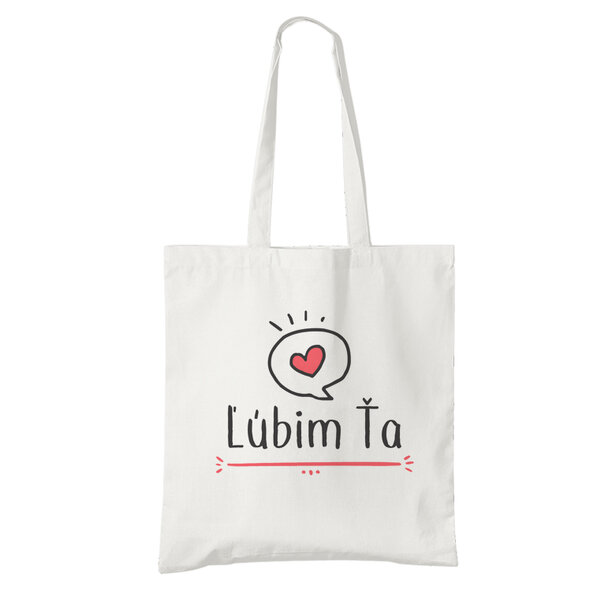 Bio bavlnená taška ľúbim ťa - taska3