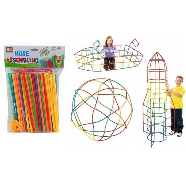 Konštrukčné slamky – edukačná stavebnica 110 dielov - 86e36229-0b7a-4dcf-b601-ddcede44f32e