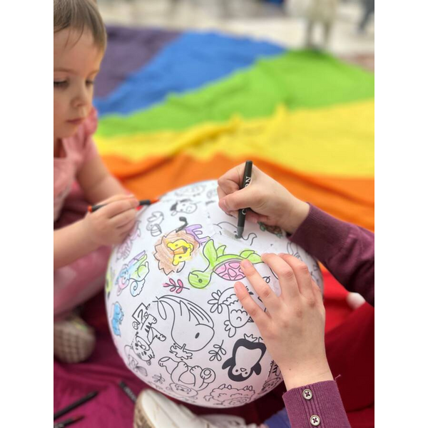 Balónová lopta na vymaľovanie – zvieratká 30 cm - 31050994-dd2c-4272-9c42-f0e5e6a14f3c