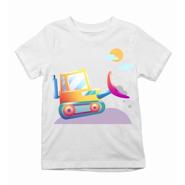 Detské tričko farebný buldozér - buldozer-farebný