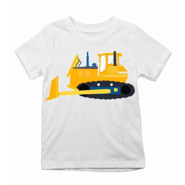 Detské tričko žltý buldozér - detske-tricko-buldozer