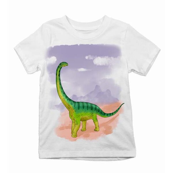 Detské tričko brontosaurus na prechádzke - dinosauris-tricko-s-potlacou